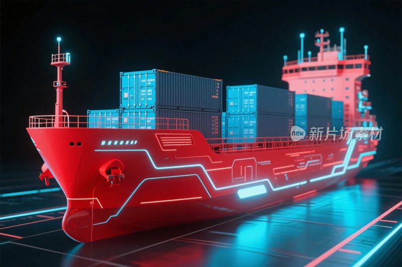 未来科技货船特效图