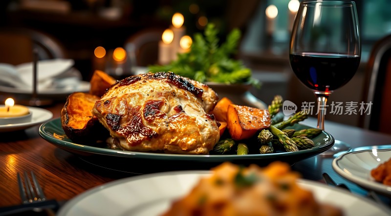 烛光晚餐美味佳肴浪漫时刻