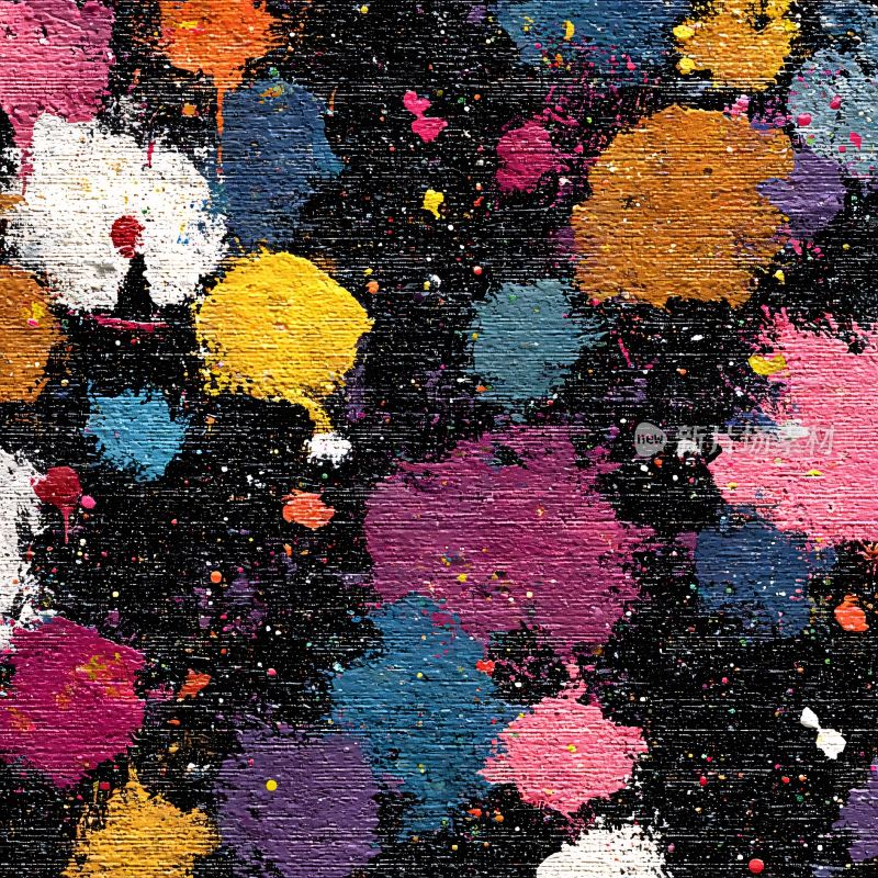 多彩泼墨抽象背景图