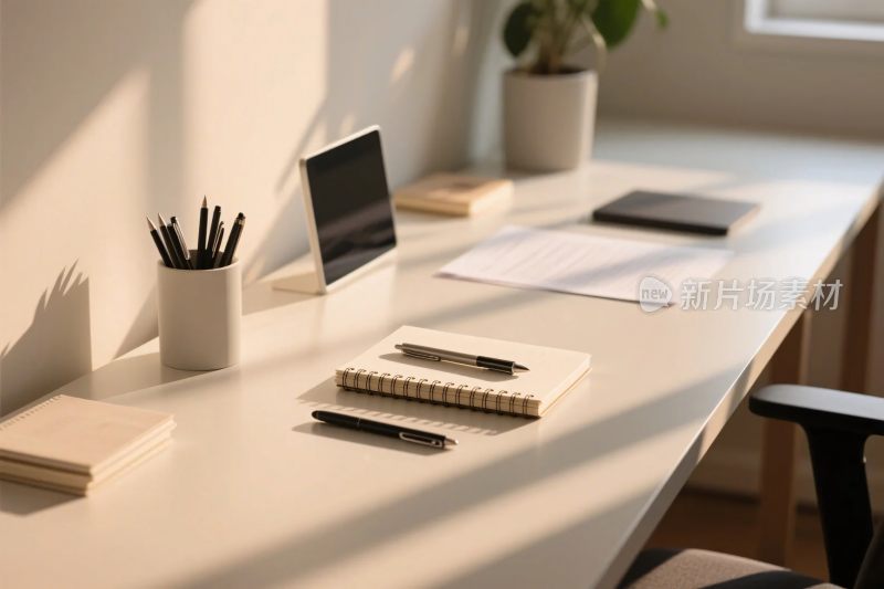 整洁办公桌面场景