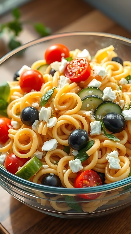 意式螺旋面沙拉色彩缤纷清新爽口