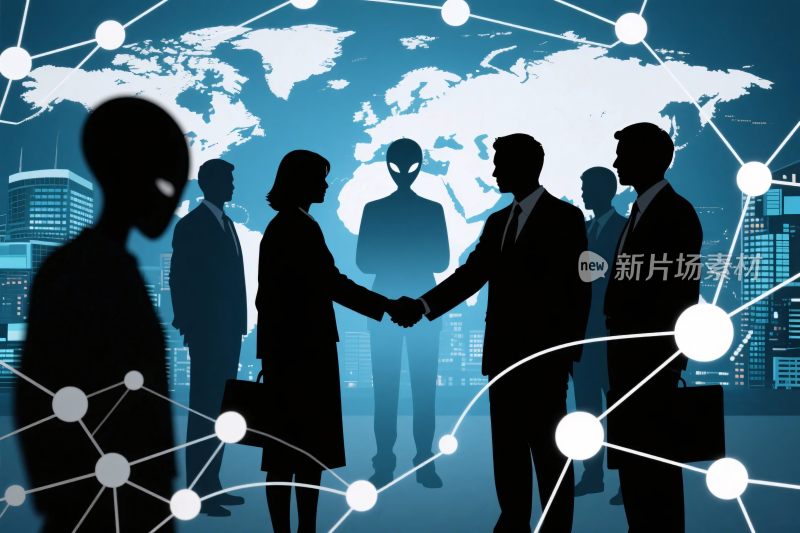 全球商务合作概念图