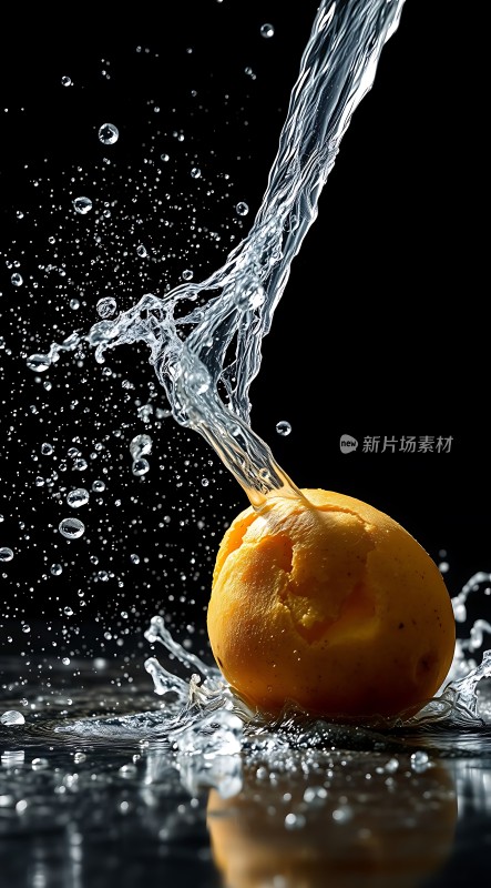 水花四溅的橙子