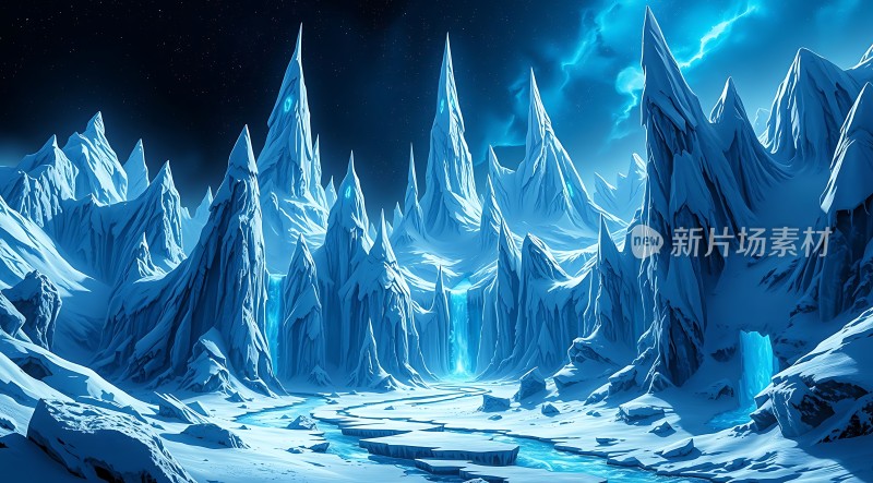 冰封幻境神秘雪原