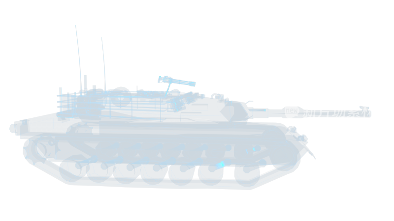 装甲坦克车 军事科幻透明网格线框军队部队