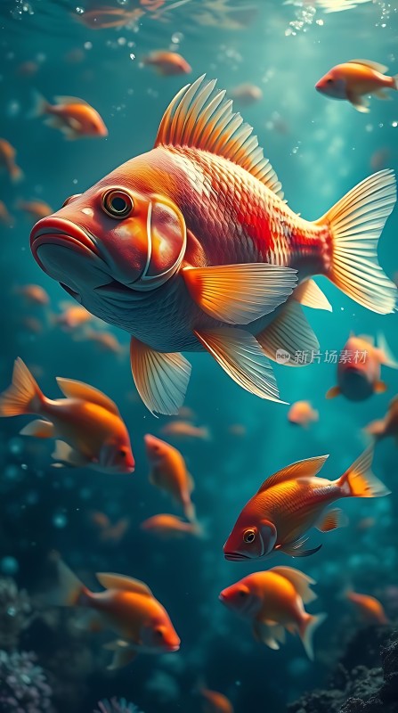海洋之舞红鱼群游