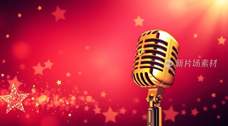 金色麦克风闪耀舞台