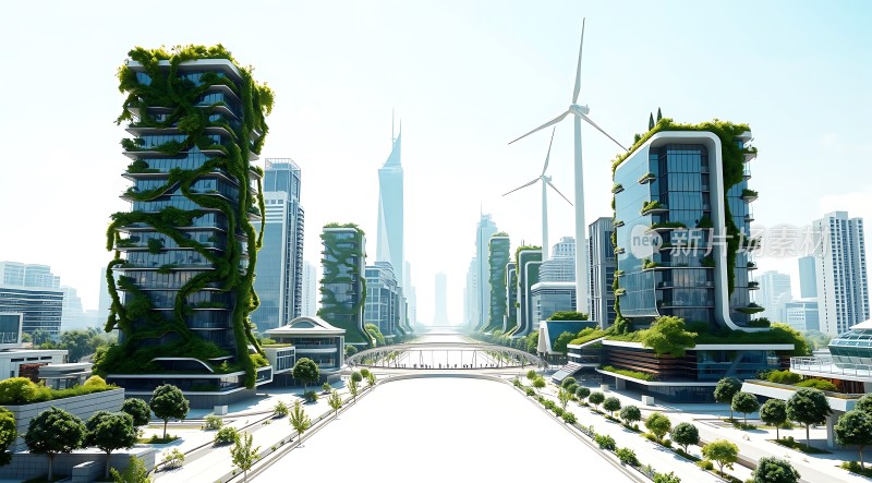 绿色生态城市未来景象