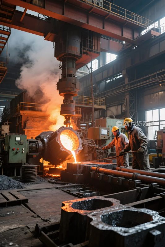 工业冶炼车间作业场景