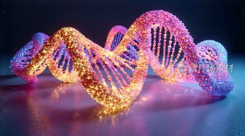 多彩DNA螺旋结构