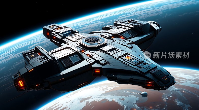 星际飞船遨游宇宙