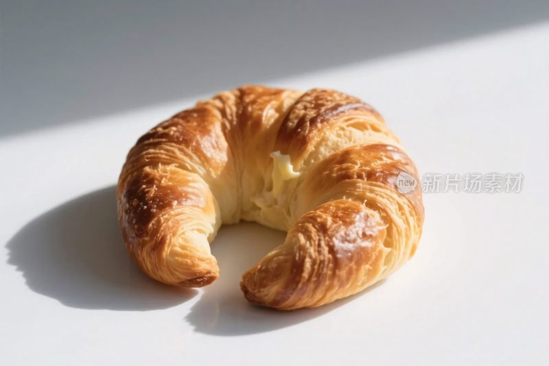 可颂面包特写画面