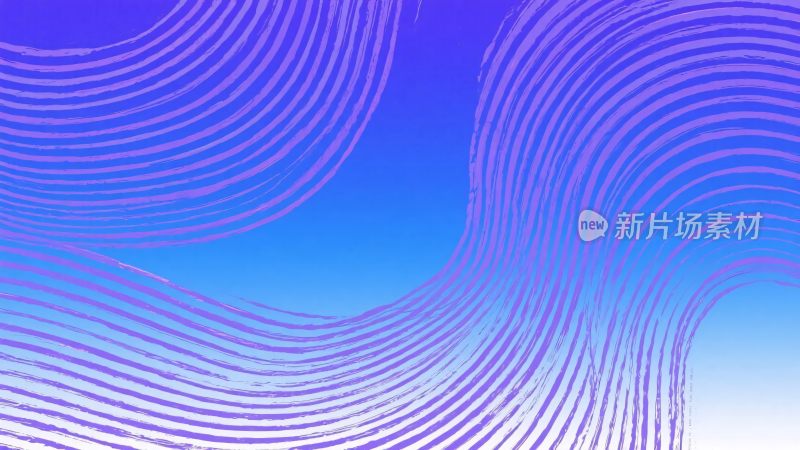 渐变波浪线条插画