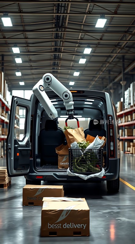 智能物流机器人高效搬运货物