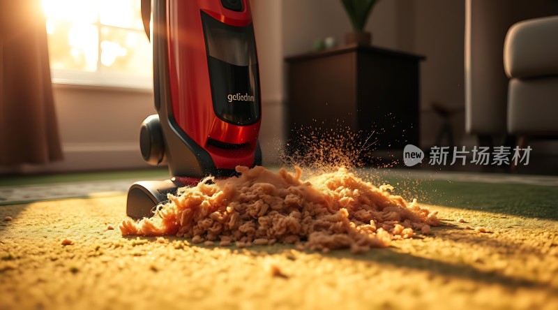 新片场素材 吸尘器清洁地毯