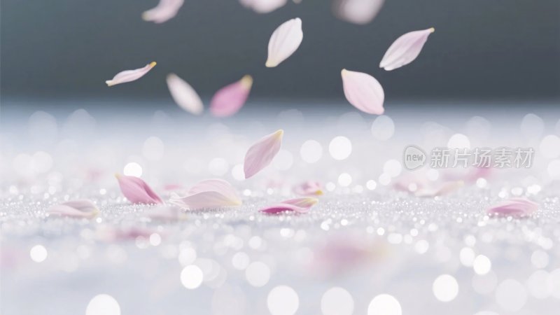 飘落花瓣与光斑效果