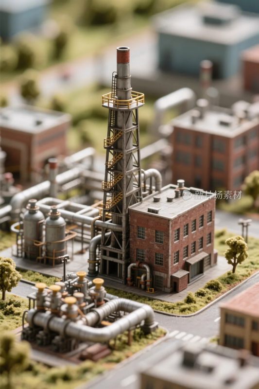 微型工业模型场景