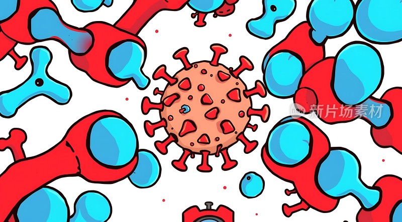 免疫细胞围攻病毒