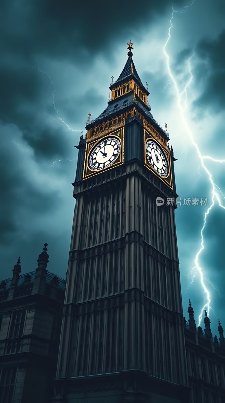 伦敦钟楼闪电之夜