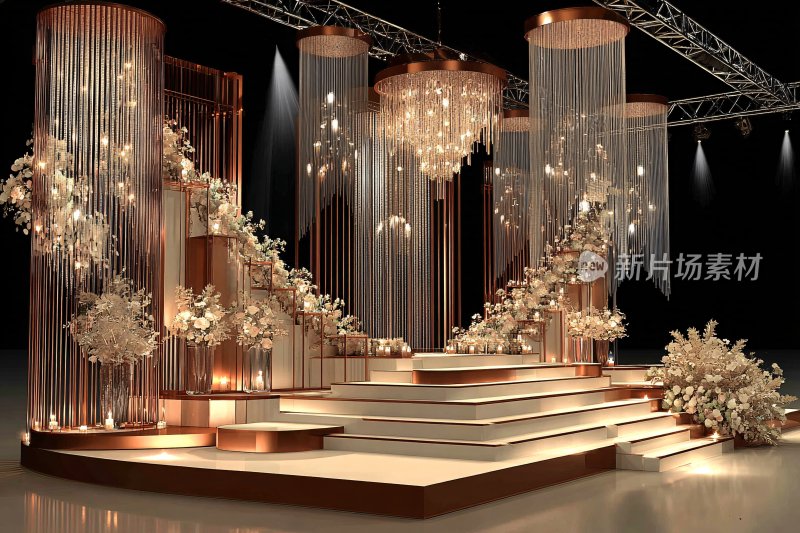 华丽梦幻的婚礼舞台设计