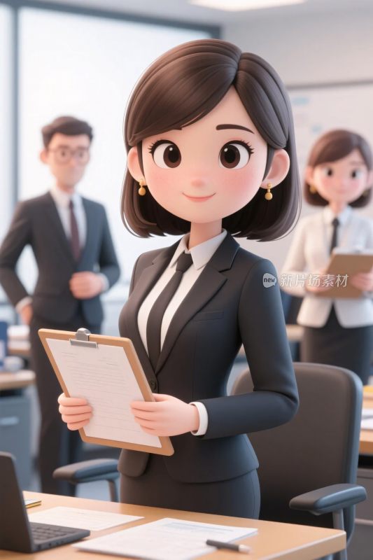 商务办公场景卡通插画