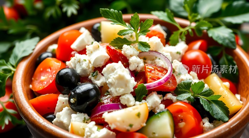 新鲜蔬菜水果沙拉