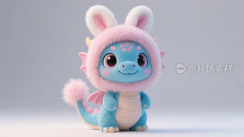 卡通恐龙玩偶插画