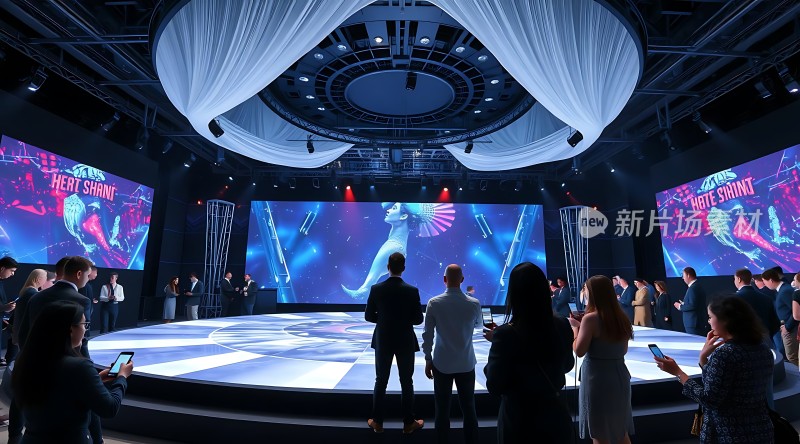 新品发布会现场观众聚焦舞台中央