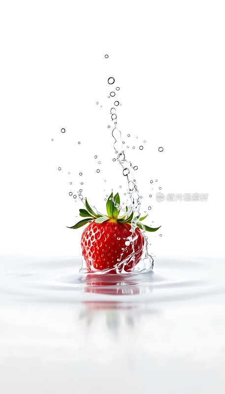 草莓入水