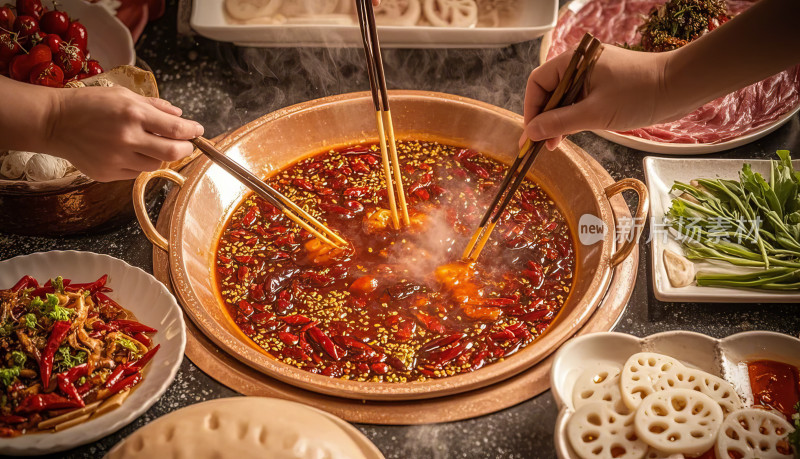 火锅食材餐饮美食食物特写图