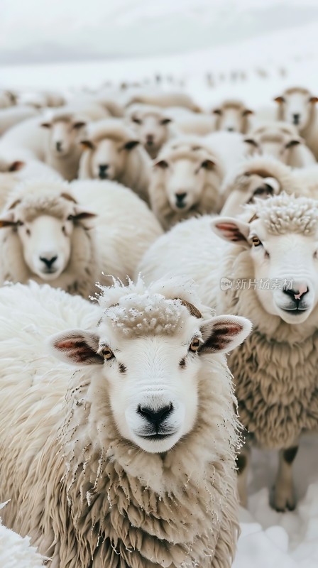 雪地羊群