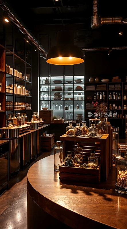 现代咖啡店温馨氛围