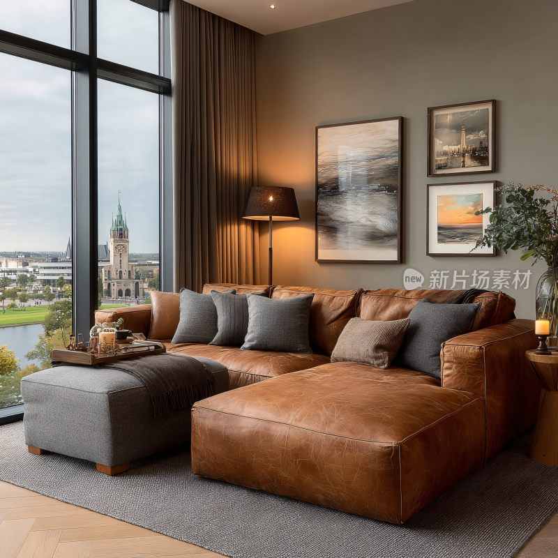 现代风格舒适客厅室内景观