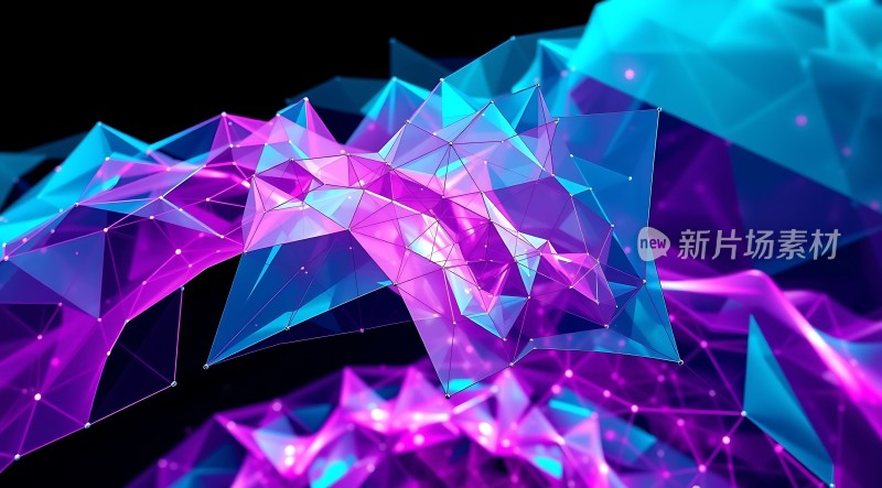 新片场素材炫彩几何世界
