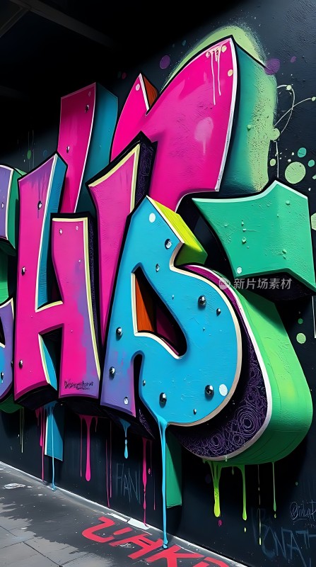 街头艺术涂鸦墙