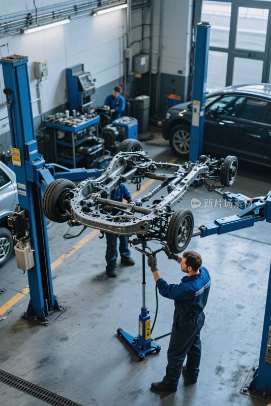 汽车维修车间场景