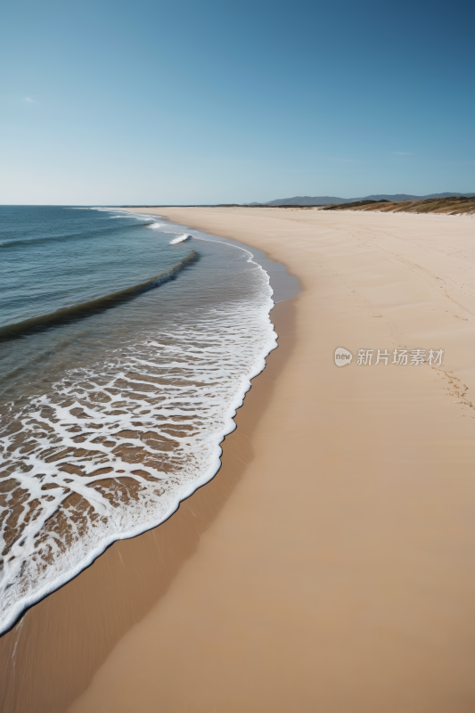 可海滩的景色海浪涌入高清风景图片