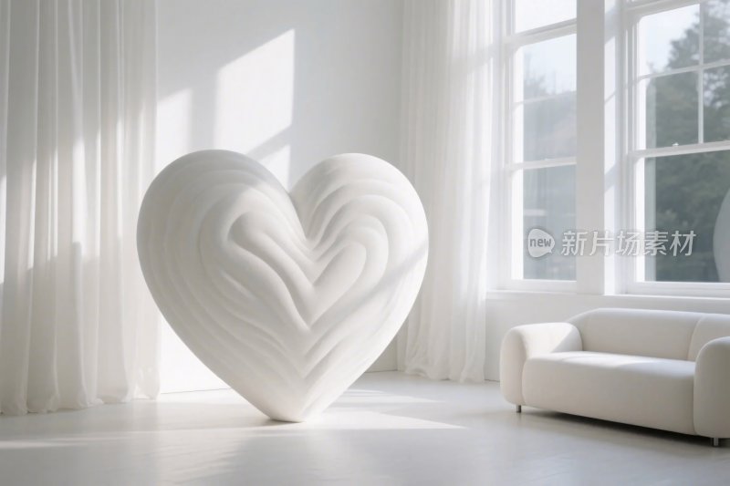 简约爱心装饰室内场景