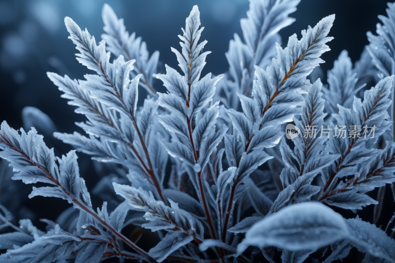 植物特写叶子上有霜高清背景图片