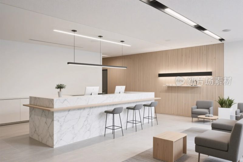 现代简约办公空间内景