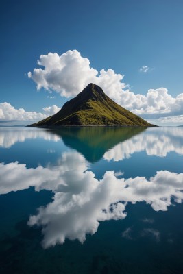 一个小岛一座高山清图片