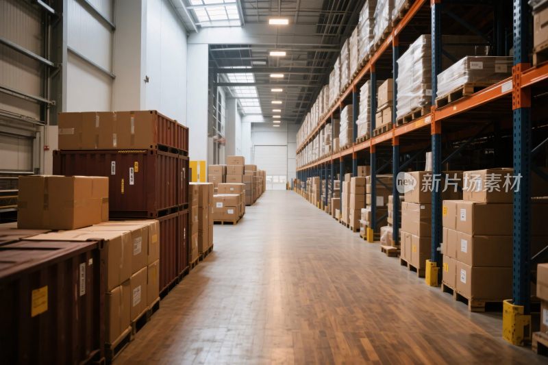 仓库内部货架场景