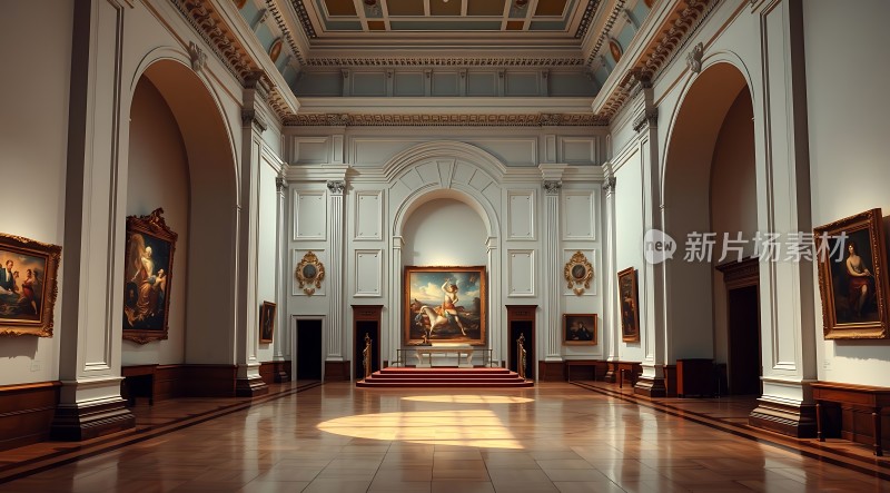 艺术殿堂古典画作与宏伟建筑相映成趣