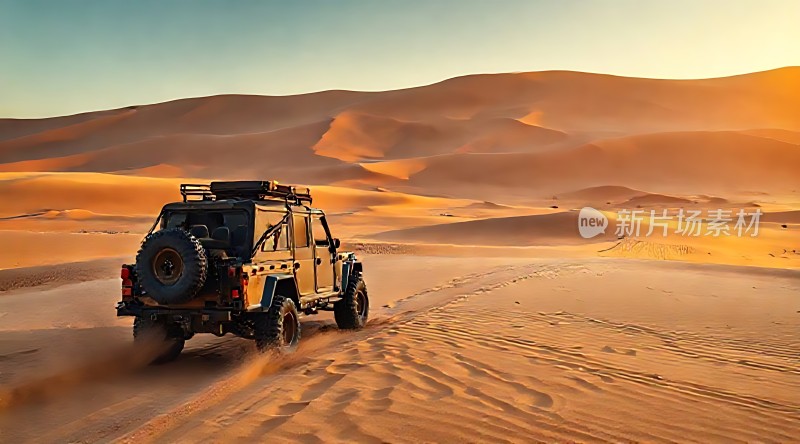 沙漠探险之旅越野车驰骋沙海