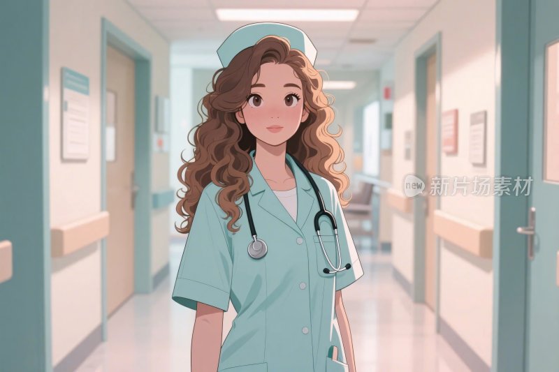 医院护士插画