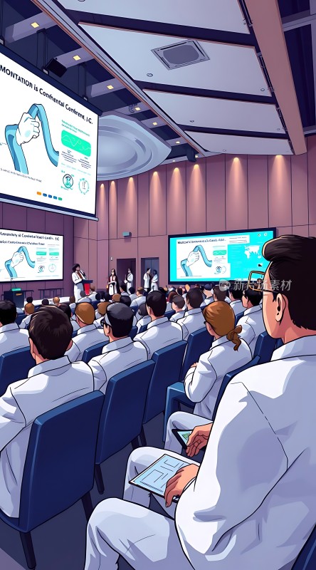 学术会议现场专家演讲与观众聆听