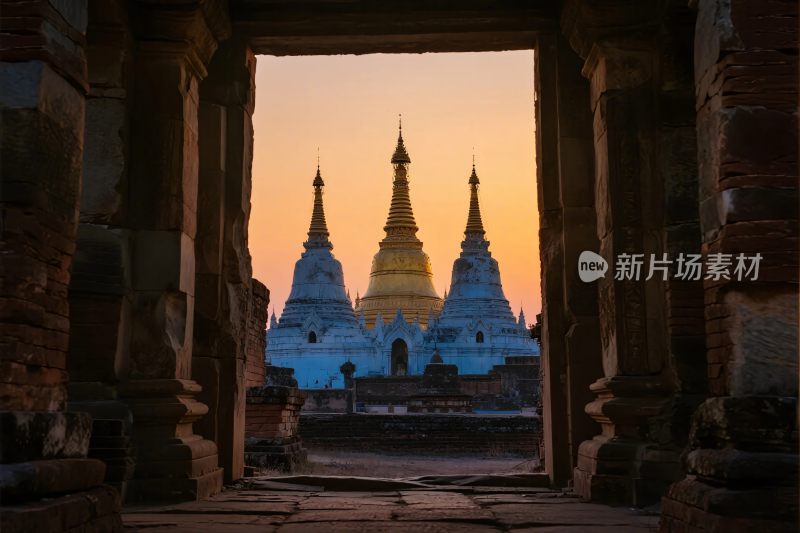 古寺佛塔历史遗迹景观