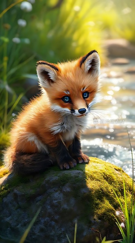 阳光下的萌狐小精灵
