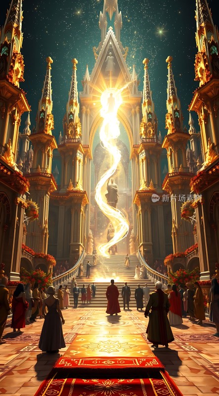 金色宫殿中的神秘之光