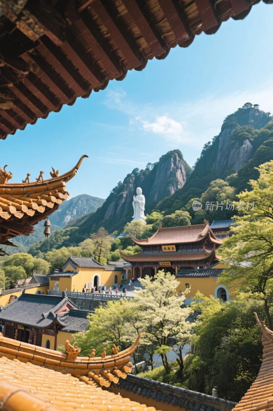 古寺山水古建景观